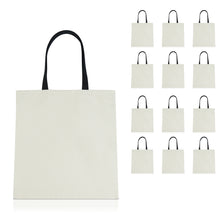 Load image into Gallery viewer, 12 pcs Cotton Canvas Craft Totes