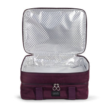 Load image into Gallery viewer, Burgundy Double Decker Insulated Casserole Carrying Case