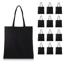 Load image into Gallery viewer, 12 pcs Cotton Canvas Craft Totes