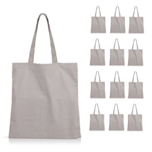 Load image into Gallery viewer, 12 pcs Cotton Canvas Craft Totes