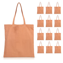 Load image into Gallery viewer, 12 pcs Cotton Canvas Craft Totes