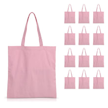 Load image into Gallery viewer, 12 pcs Cotton Canvas Craft Totes