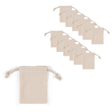 Load image into Gallery viewer, Ivory Cotton Drawstring Gift Bags