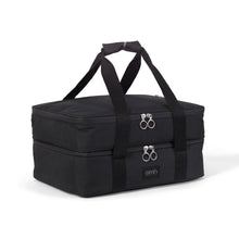 Load image into Gallery viewer, Black Double Decker Insulated Casserole Carrying Case
