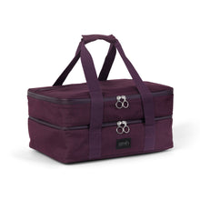 Load image into Gallery viewer, Burgundy Double Decker Insulated Casserole Carrying Case