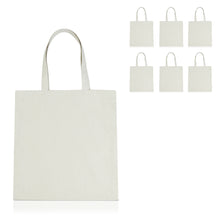Load image into Gallery viewer, 6 pcs Ivory Cotton Canvas Craft Totes