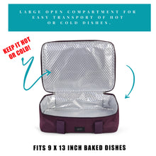 Load image into Gallery viewer, Burgundy Insulated Casserole Carrying Case