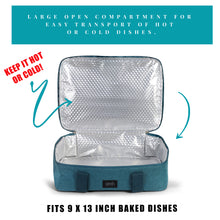 Load image into Gallery viewer, Teal Insulated Casserole Carrying Case
