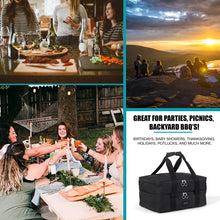 Load image into Gallery viewer, Burgundy Double Decker Insulated Casserole Carrying Case