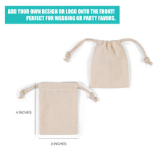 Load image into Gallery viewer, Ivory Cotton Drawstring Gift Bags
