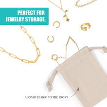 Load image into Gallery viewer, Ivory Cotton Drawstring Gift Bags