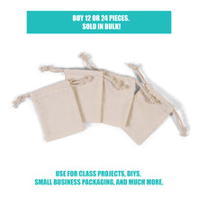 Load image into Gallery viewer, Ivory Cotton Drawstring Gift Bags