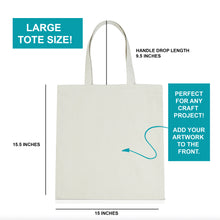 Load image into Gallery viewer, 12 pcs Cotton Canvas Craft Totes
